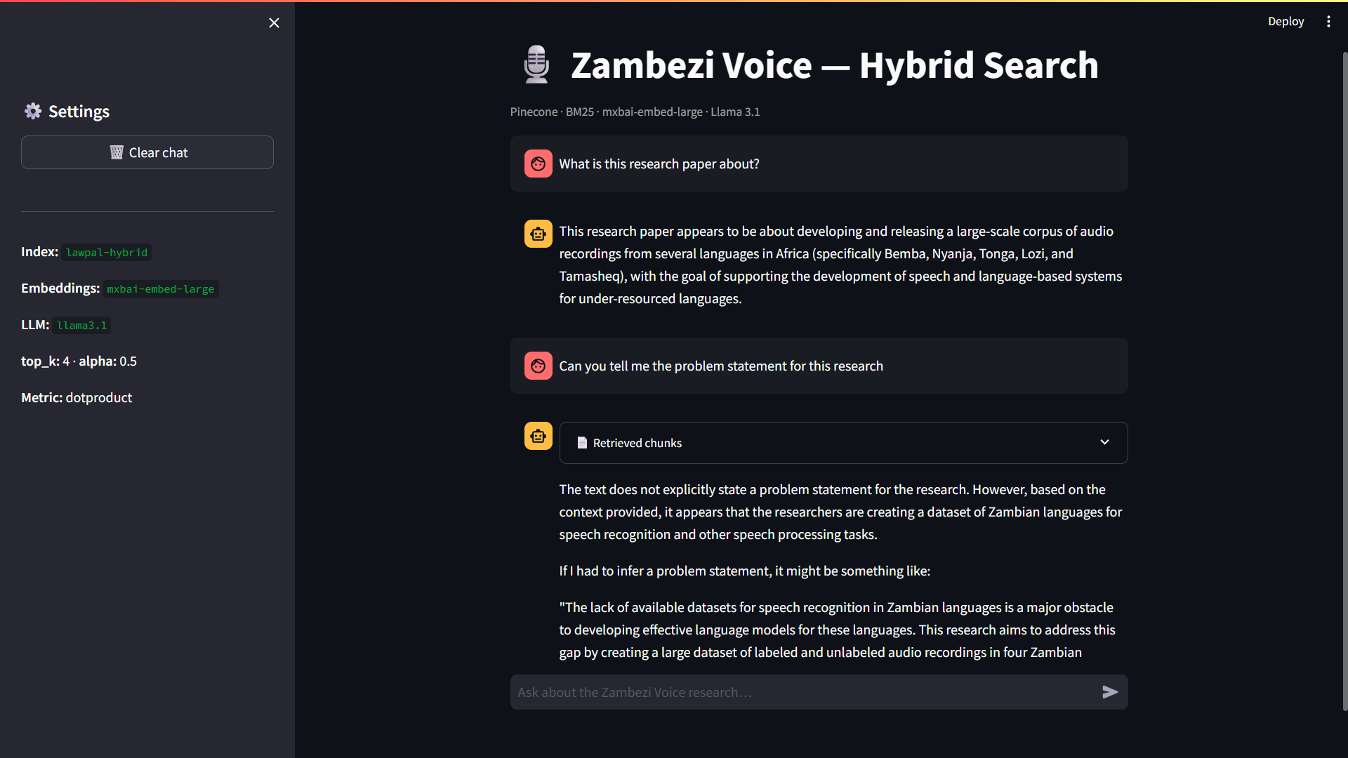 Zambezi Voice RAG: A RAG System Starter Code
